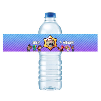 Brawl Star Temalı Su Şişesi Etiketi