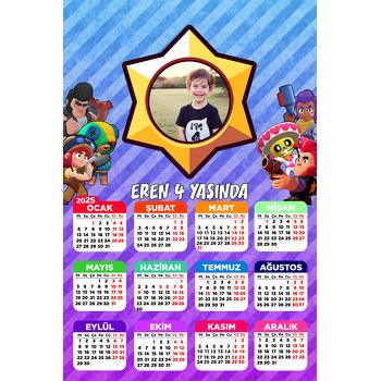 Brawl Star Temalı Takvim Magnet