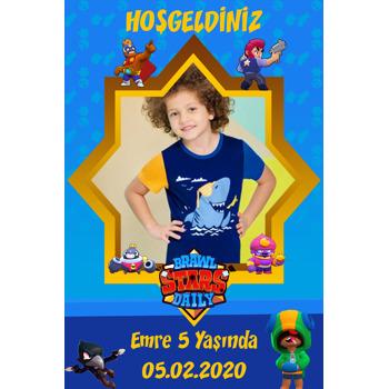 Brawl Stars Temalı Doğum Günü Afiş