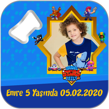 Brawl Stars Temalı Kare Magnet Açacak
