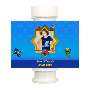 Brawl Stars Temalı Köpük Baloncuk Etiketi