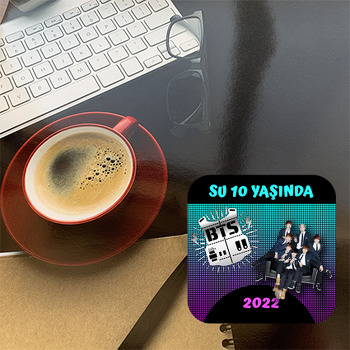 BTS Temalı Bardak Altlığı