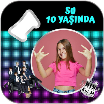 BTS Temalı Kare Magnet Açacak