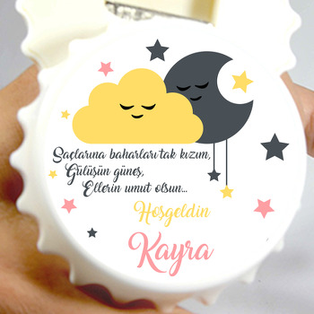 Bulut ve Ay Temalı Hoşgeldin Bebek Kapak Açacak