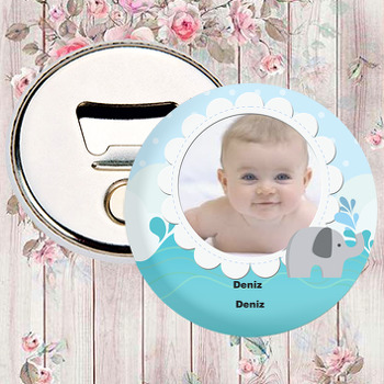Bulut ve Fil Temalı Fotoğraflı Magnet Açacak