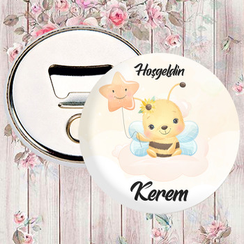 Bulutlarda Oturan Arı Temalı Magnet Açacak