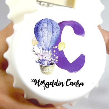 C Harfi  Temalı  Kapak Şekilli Magnet Açacak