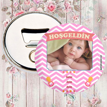 Canım Kızım Temalı Hoşgeldin Bebek Magnet Açacak