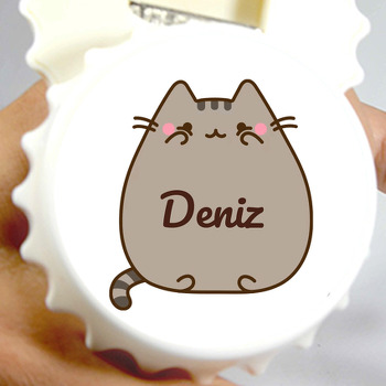Cat Pusheen Temalı Kapak Şekilli Magnet Açacak