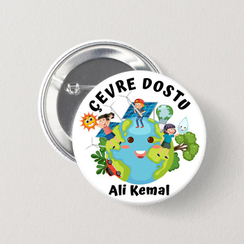 Çevre Dostu Temiz Enerji Temalı İğneli Buton Rozet