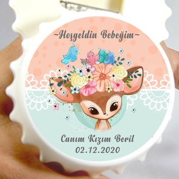 Ceylan Ve Sevimli Kuşlar Temalı Kapak Şekilli Magnet Açacak