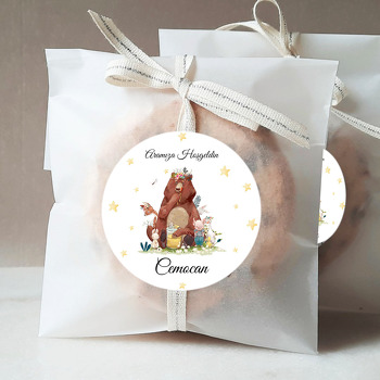 Çiçek Taçlı Hayvanlar ile Yıldızlar Temalı Sticker
