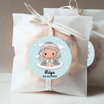 Çiçek Taçlı Melek Temalı Sticker