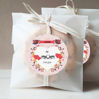 Çiçek ver Kalp Temalı Söz Nişan Nikah Sticker