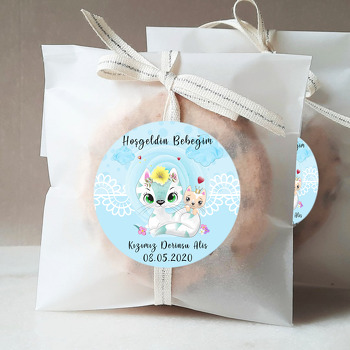 Çiçekli Kediler Temalı Sticker