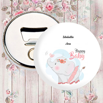 Çiçekli Kız Fil Temalı Magnet Açacak