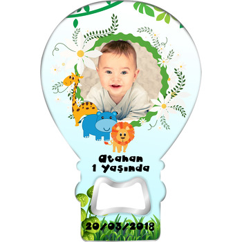 Çiçekli Safari Temalı Balon Magnet Açacak
