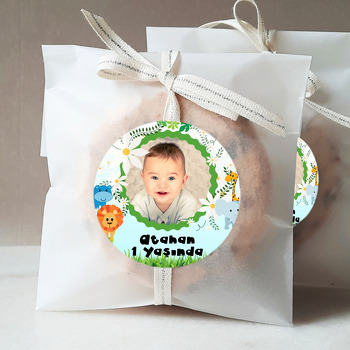 Çiçekli Safari Temalı Resimli Sticker