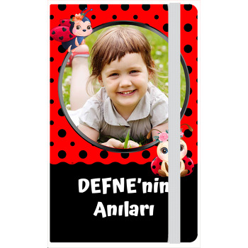 Çiçekli Uğur Böceği Temalı Doğum Günü Anı Defteri