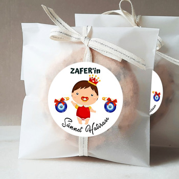 Çifte Nazar Boncuklu Sünnet Çocuğu Temalı Sticker
