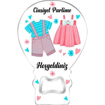 Cinsiyet Partisi Tulum ile Elbise Temalı Balon Magnet Açacak