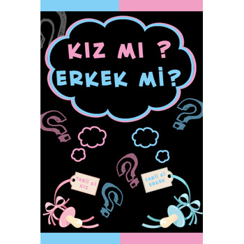 Cinsiyet Temalı Doğum Günü Afiş