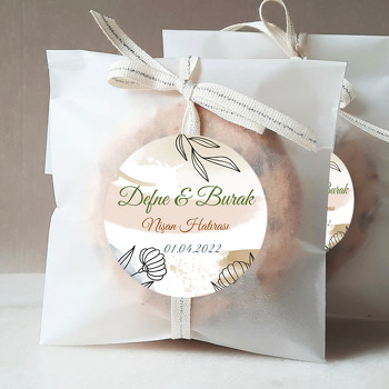 Çizgisel Çiçekler ile Pastel Tonlar Temalı Sticker