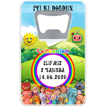 Cocomelon Temalı Dikdörtgen Magnet Açacak