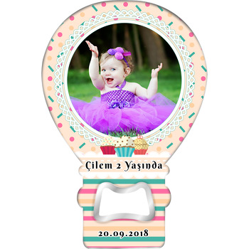 Cup Cake Temalı Balon Magnet Açacak