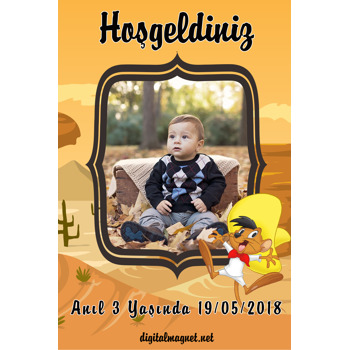 Hızlı Gonzales Temalı Doğum Günü Afiş