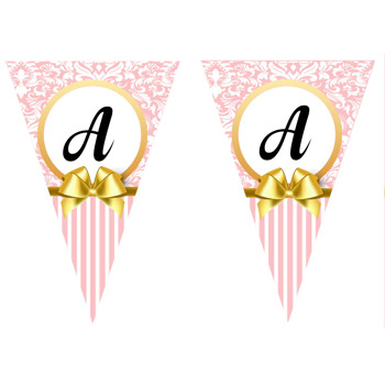 Damask Pink Temalı Parti Banner