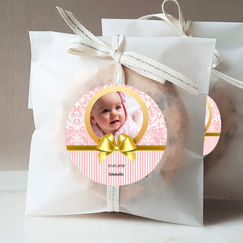 Damask Pink Temalı Resimli Sticker