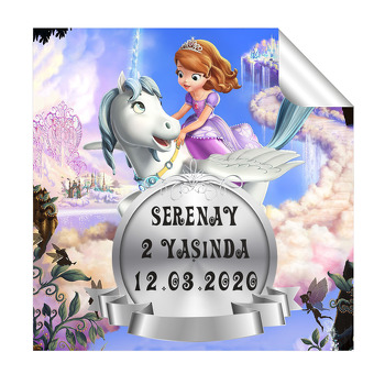 Sofia Temalı Kare Etiket
