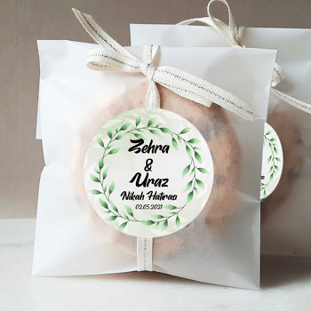 Defne Yaprakları Çerçeve Temalı Sticker