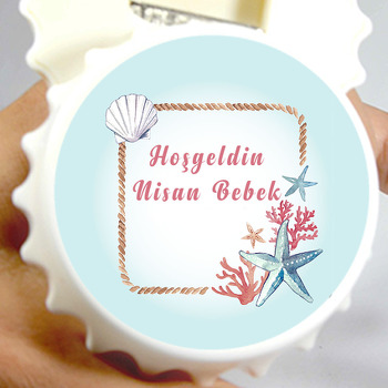 Deniz Yıldızı Temalı Kapak Şekilli Magnet Açacak
