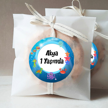 Denizaltı Canlıları Temalı Parti Sticker