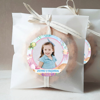 Denizaltı ile Pembe Çerçeve Temalı Resimli Sticker