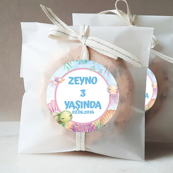 Denizaltı ile Pembe Çerçeve Temalı Sticker