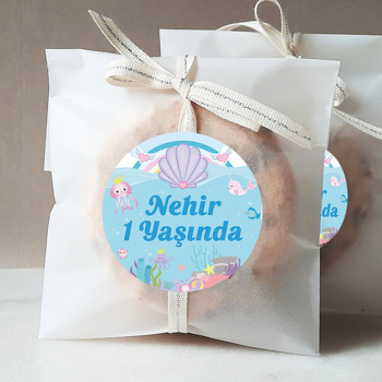 Denizaltında Ahtapot ve Gökkuşağı Temalı Sticker