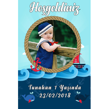 Denizci 2 Temalı Doğum Günü Afiş