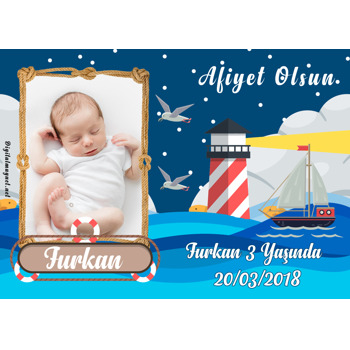 Denizci Gece  Temalı Doğum Günü Amerikan Servis