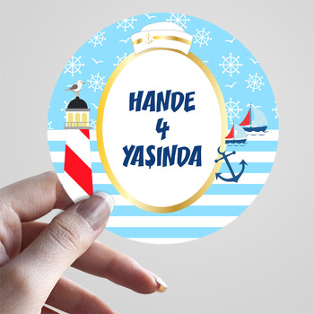 Denizci Temalı Parti Sticker