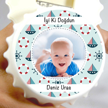 Denizci Temalı Resimli Kapak Şekilli Magnet Açacak