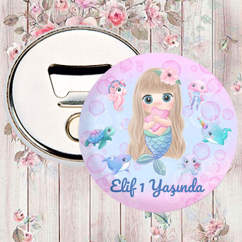 Denizkızı ile Pembe Baloncuklu Okyanus Temalı Magnet Açacak