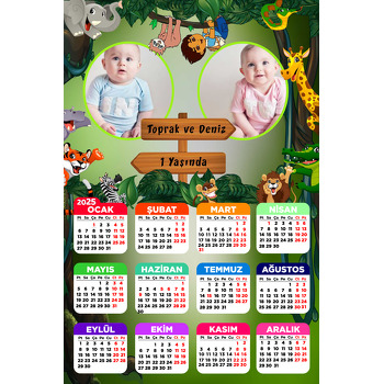 Diego Safari Temalı Takvim Magnet