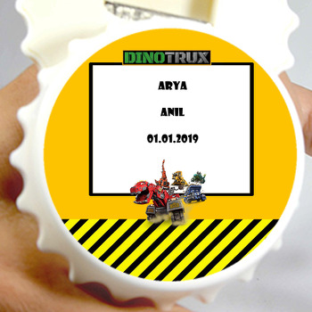 Dinotrux Temalı Kapak Şekilli Magnet Açacak