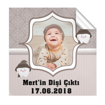 Diş Cadısı Temalı Diş Buğdayı  Kare Etiket