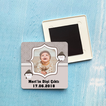 Diş Cadısı Temalı Diş Buğdayı Plastik Kare Magnet