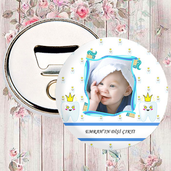 Diş Fırçası Temalı Fotoğraflı Magnet Açacak