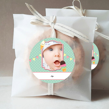 Dondurma Temalı Doğum Günü Sticker